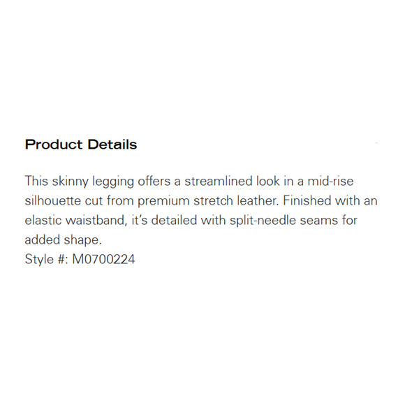 Theory Adbelle L2 Leggings Size 2 Black Leather Mid-Rise Skinny Leg NWT $995 - Picture 15 of 15